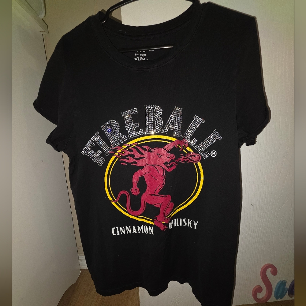 Fireball Cinnamon Whisky Black T-Shirt